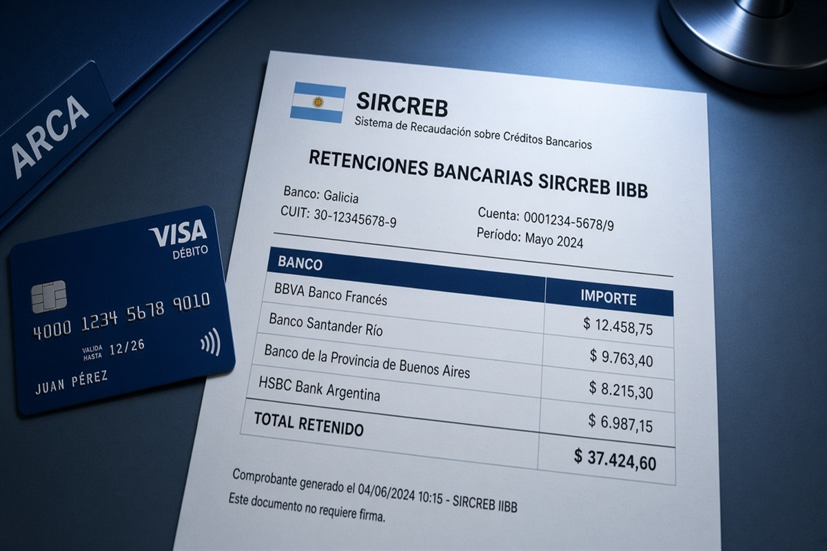 SIRCREB retenciones bancarias IIBB 2026: leer el extracto y reclamar a tiempo