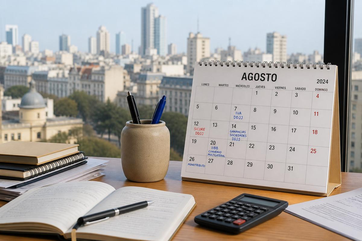 Obligaciones fiscales agosto 2026 ARCA Argentina: calendario por CUIT
