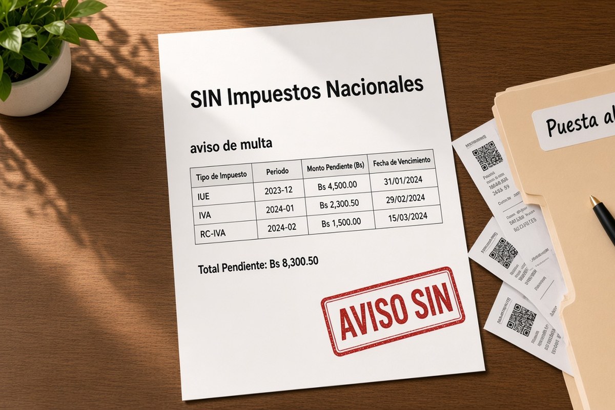 Qué hacer si recibes un aviso o multa del SIN por atrasos fiscales