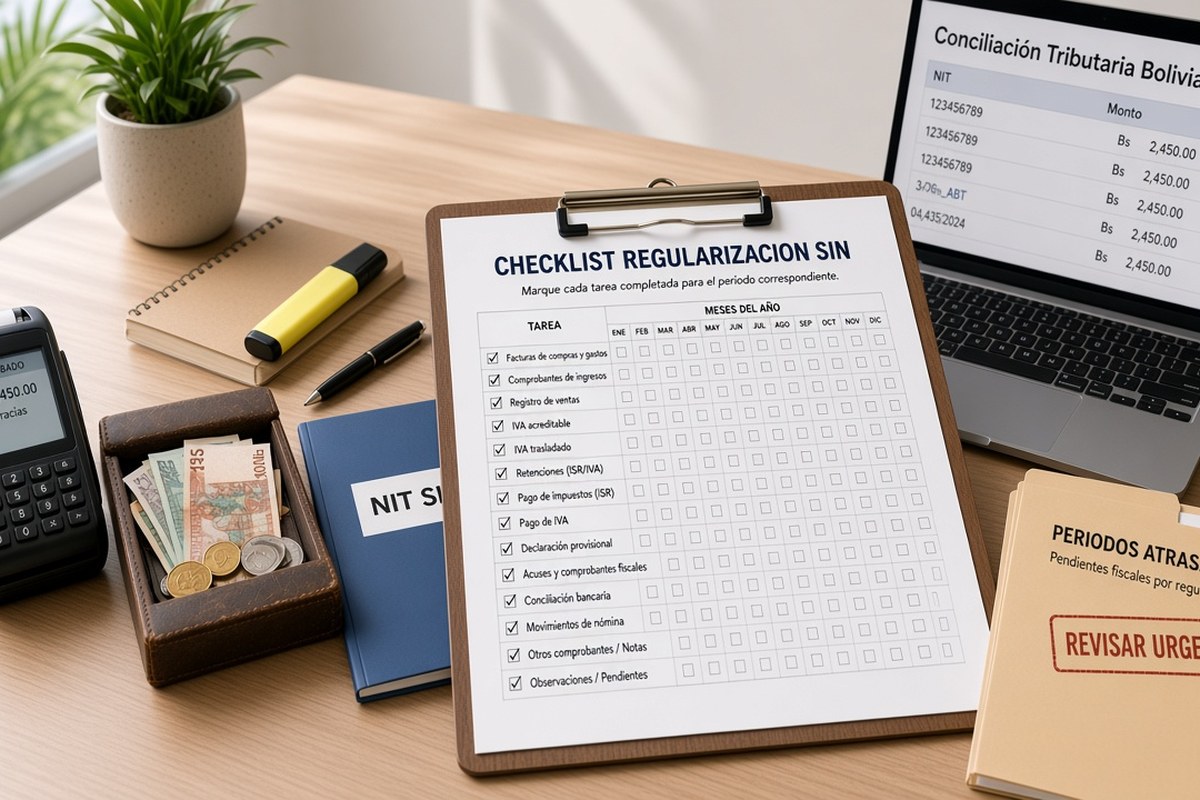 Checklist para regularizar impuestos atrasados ante el SIN