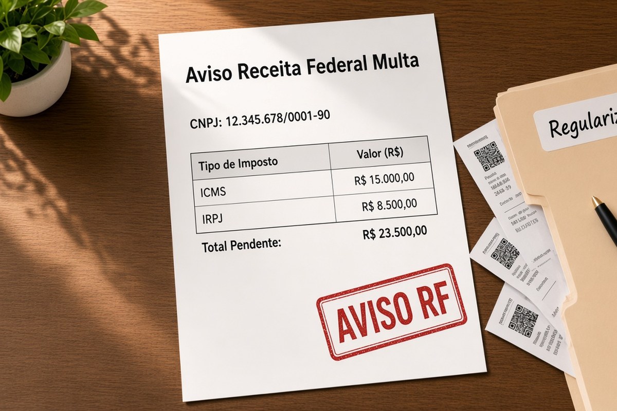O que fazer se receber um aviso ou multa da Receita Federal por atrasos fiscais