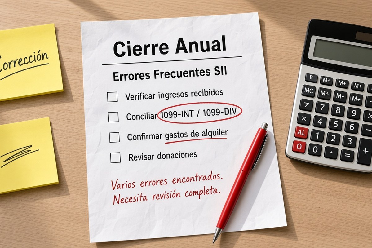 Errores que retrasan el cierre fiscal del año ante el SII