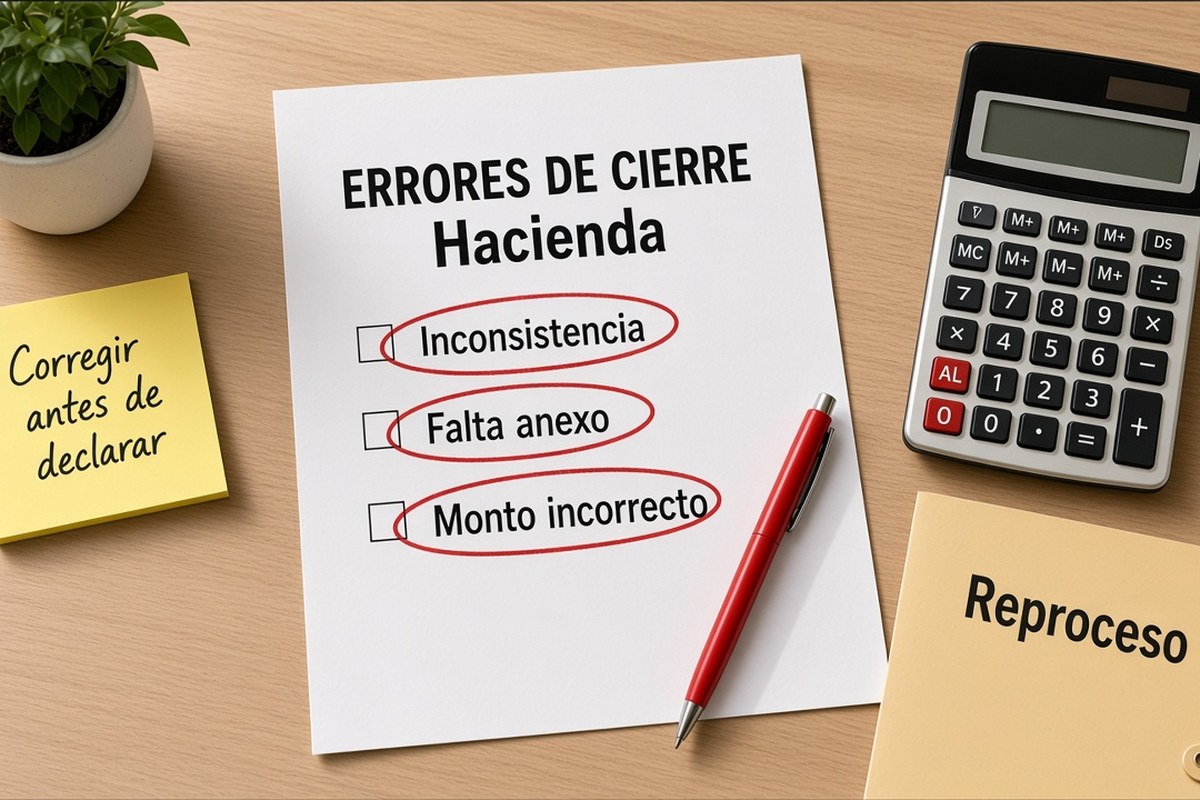 Errores que retrasan el cierre fiscal del año ante la Hacienda
