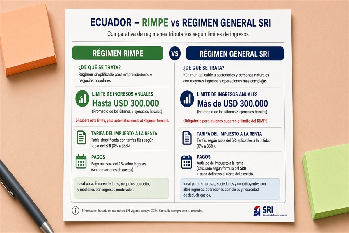 Régimen general vs RIMPE SRI 2026: cómo elegir sin arrepentirte a mitad de año