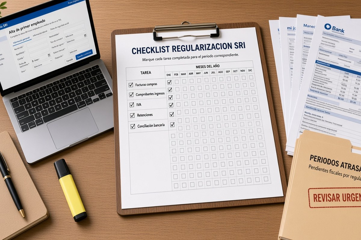 Checklist para regularizar impuestos atrasados ante el SRI