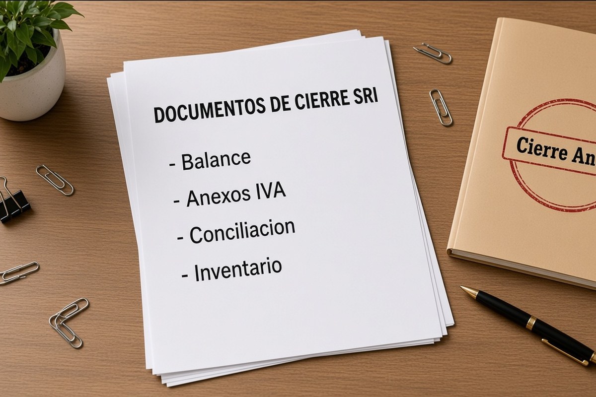 Documentos que necesitas para el cierre anual ante el SRI