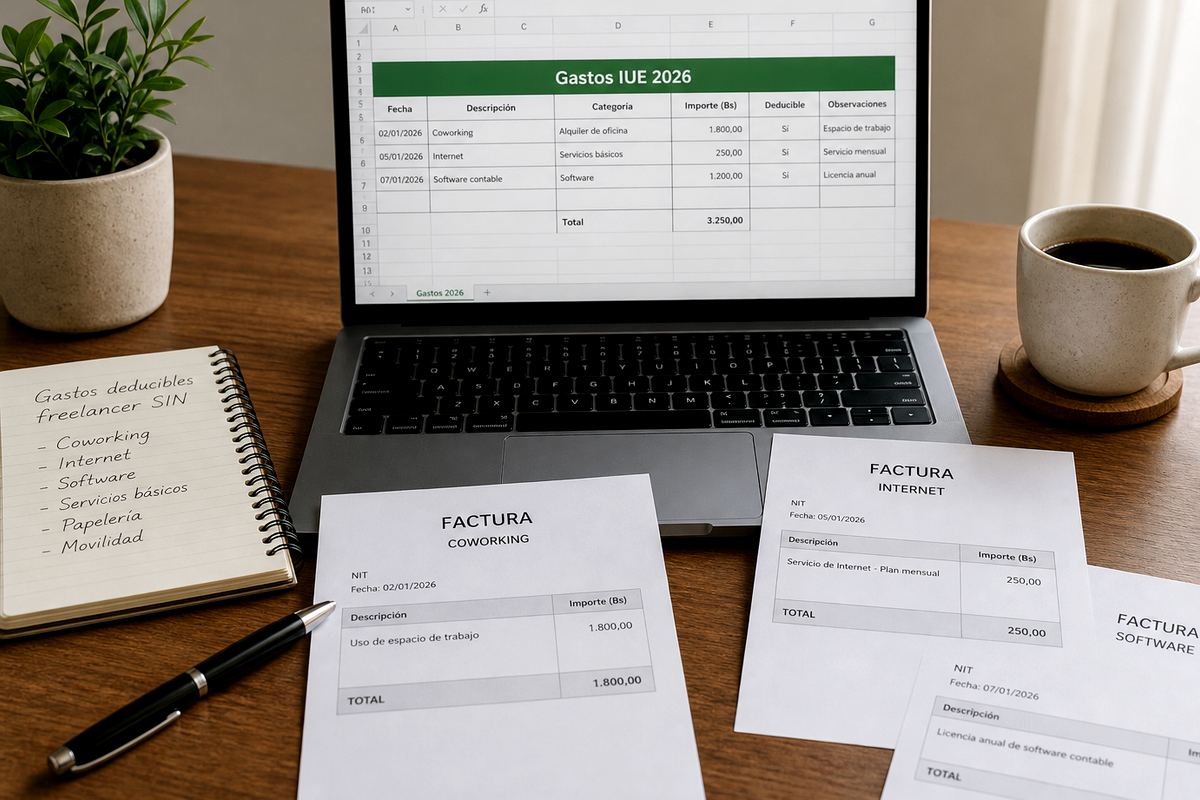 Cómo deducir gastos de internet como freelancer en Bolivia 2026