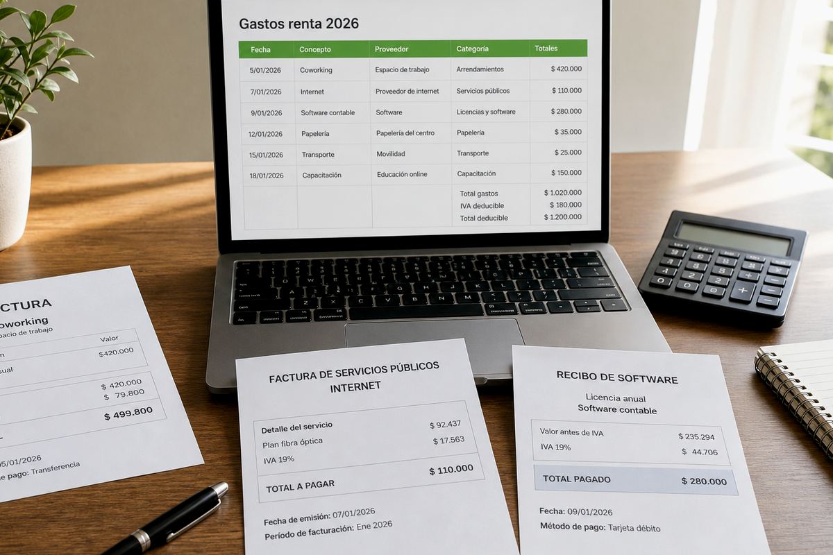 Cómo deducir gastos de internet como freelancer en Colombia 2026