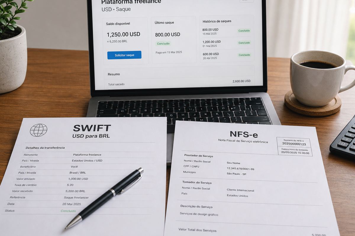 Software SaaS estrangeiro como despesa freelancer no Brasil 2026