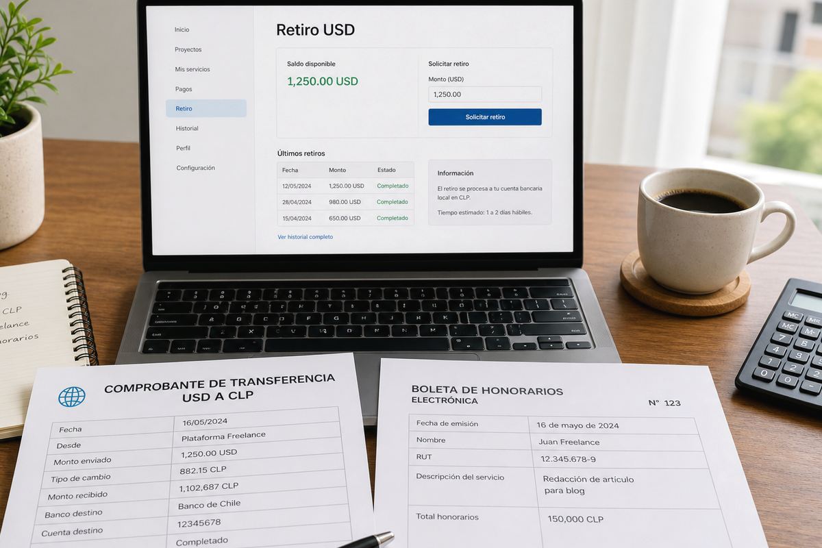 Software SaaS extranjero como gasto freelancer en Chile 2026