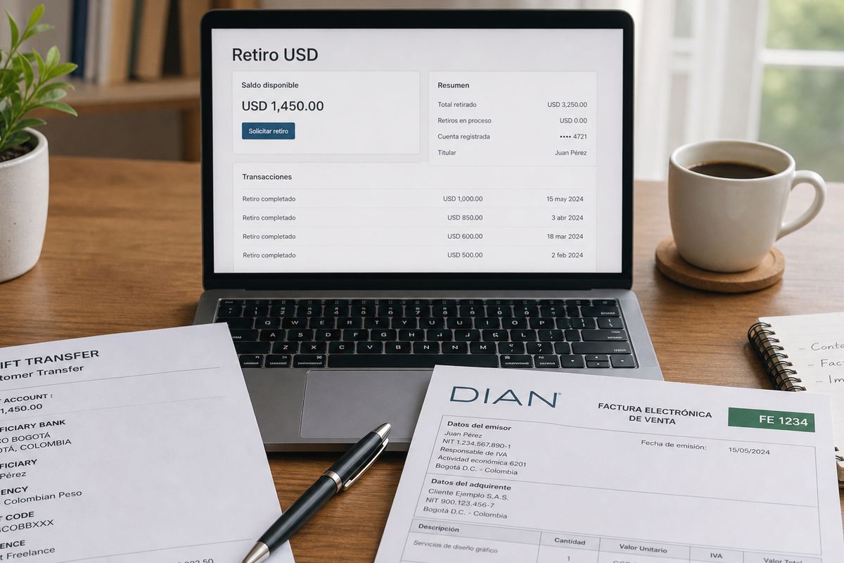 Software SaaS extranjero como gasto freelancer en Colombia 2026