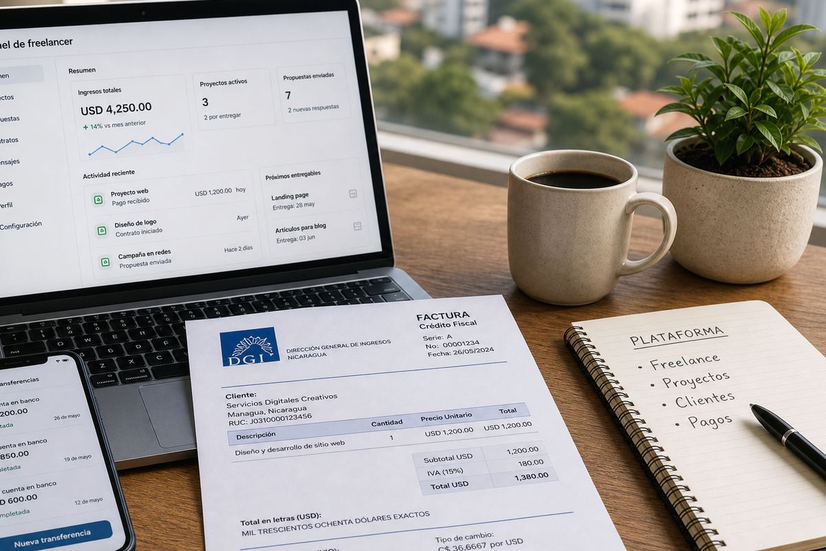 Software SaaS extranjero como gasto freelancer en Nicaragua 2026