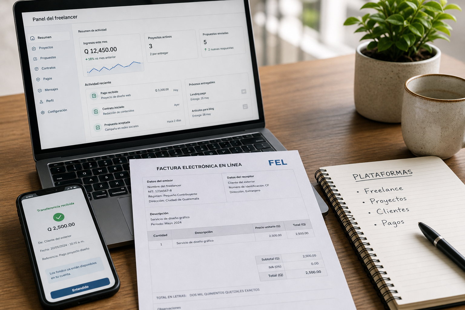 Impuestos si cobras por Upwork, PayPal o Wise: freelancer Guatemala 2026