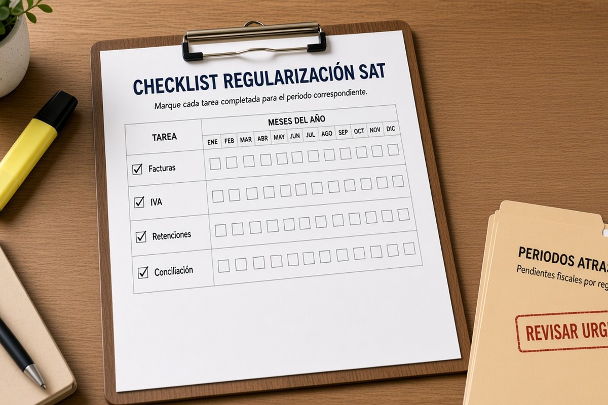 Checklist para regularizar impuestos atrasados ante el SAT
