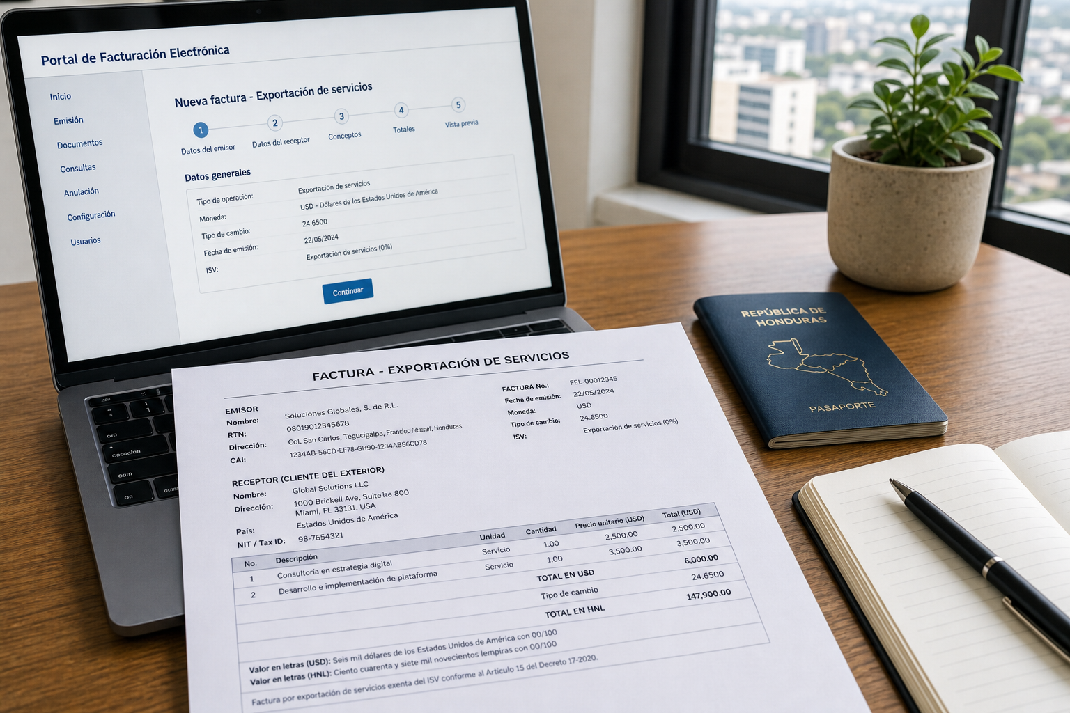 Cómo facturar al extranjero como freelancer en Honduras 2026