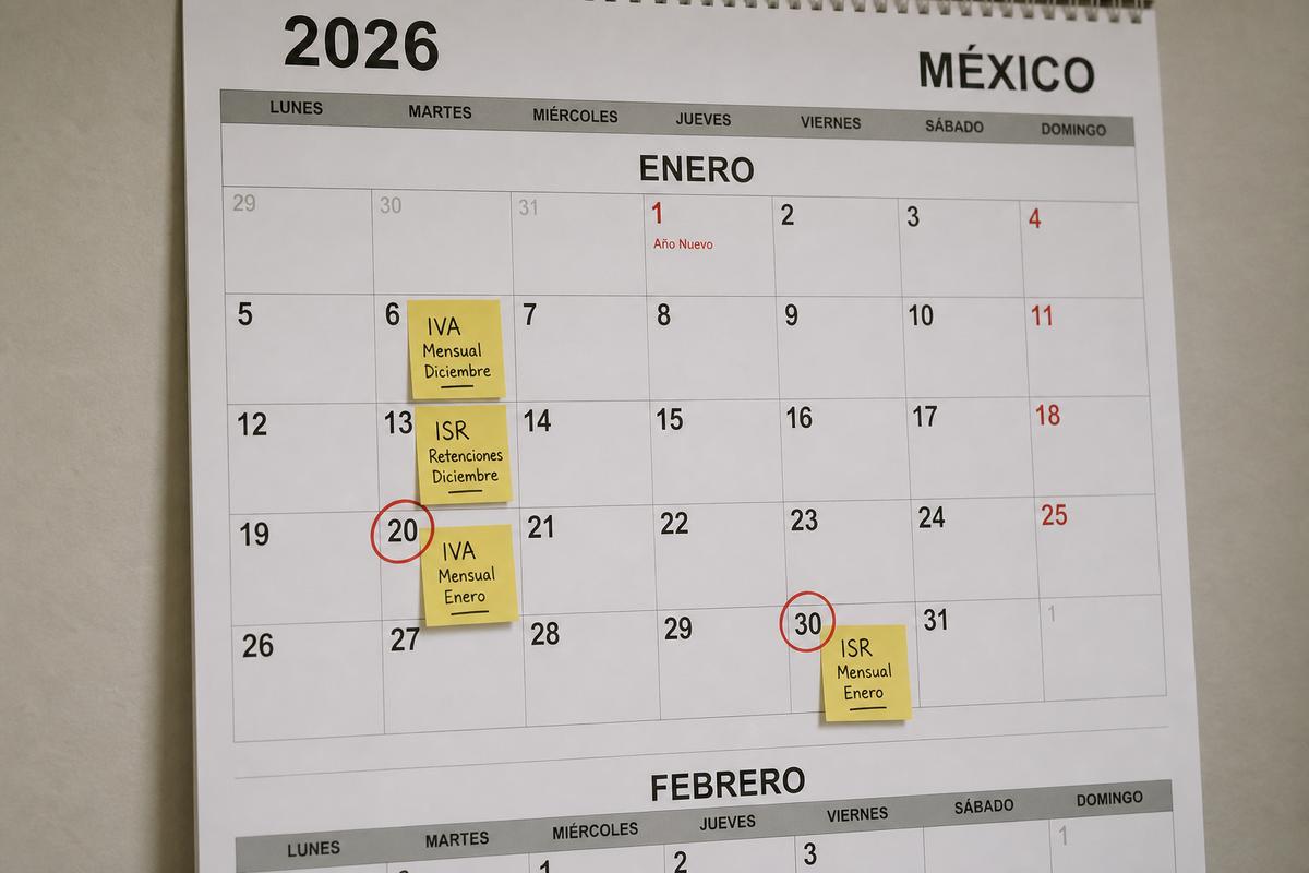 Calendario tributario SAT México 2026 para pymes: fechas, rituales y responsables
