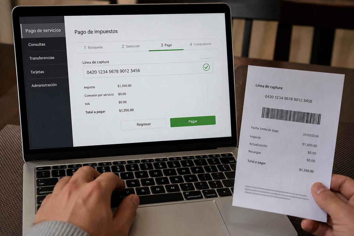 Cómo pagar impuestos ante el SAT 2026: línea de captura, banco y comprobantes