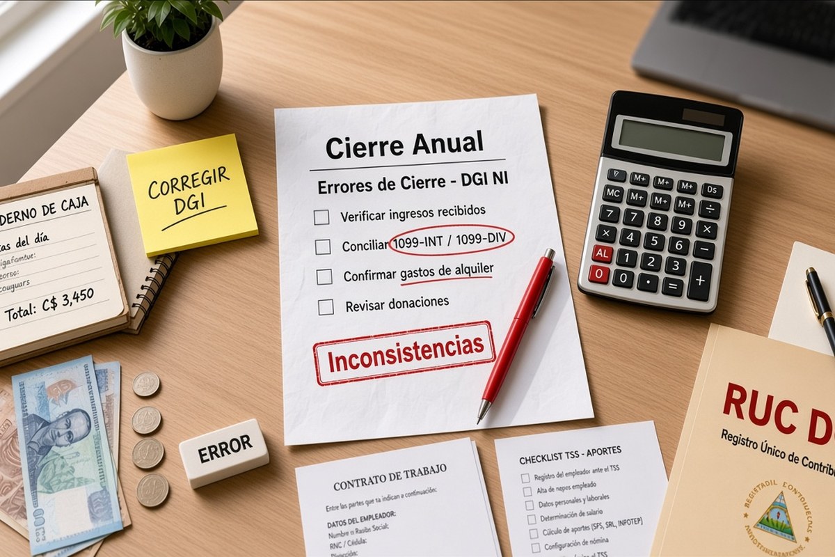 Errores que retrasan el cierre fiscal del año ante la DGI