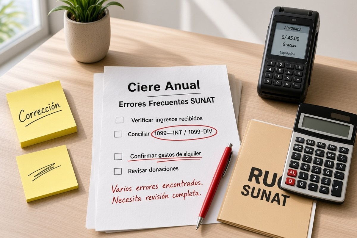 Errores que retrasan el cierre fiscal del año ante la SUNAT