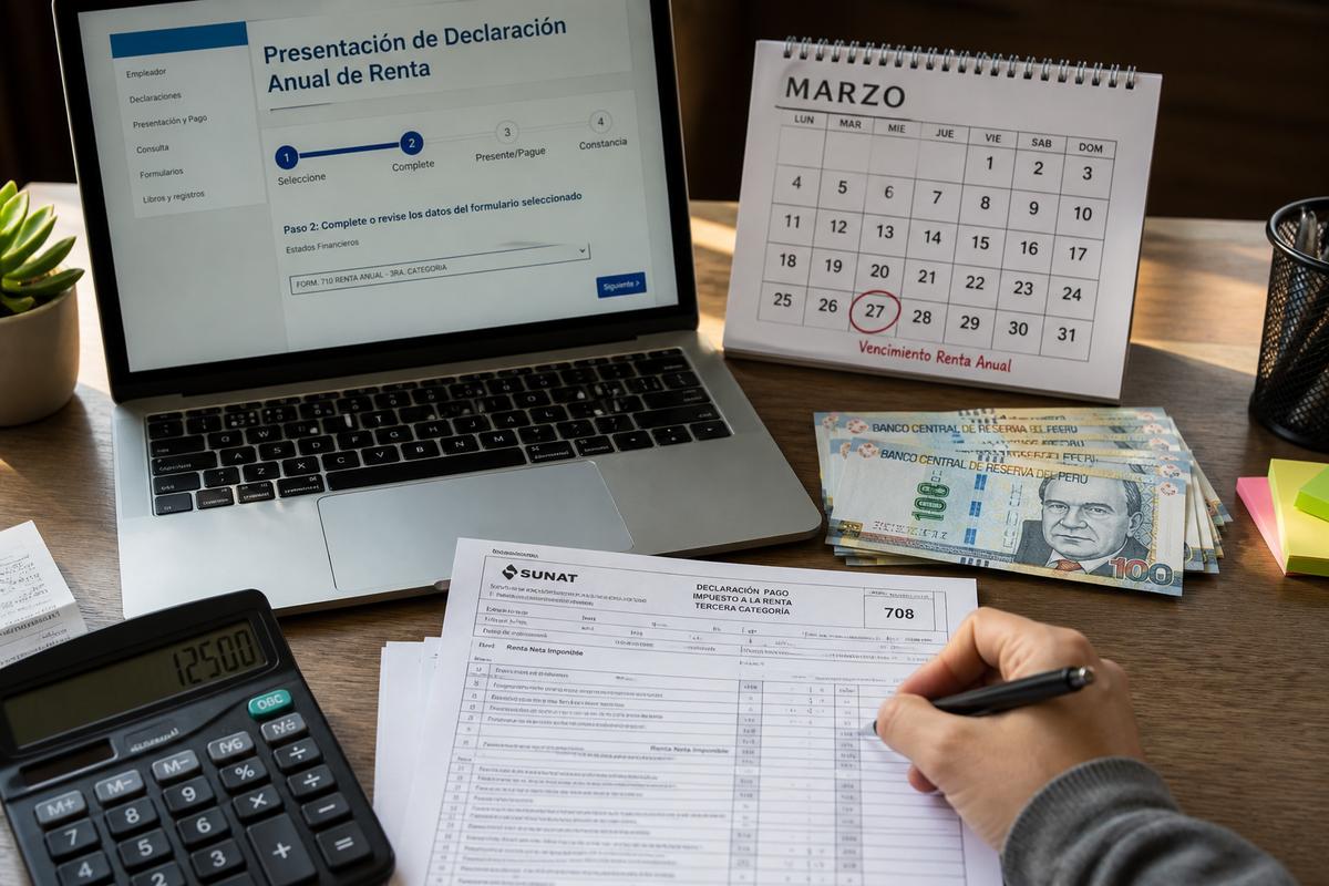 Declaración anual renta personas naturales SUNAT 2026 (formulario y plazos)