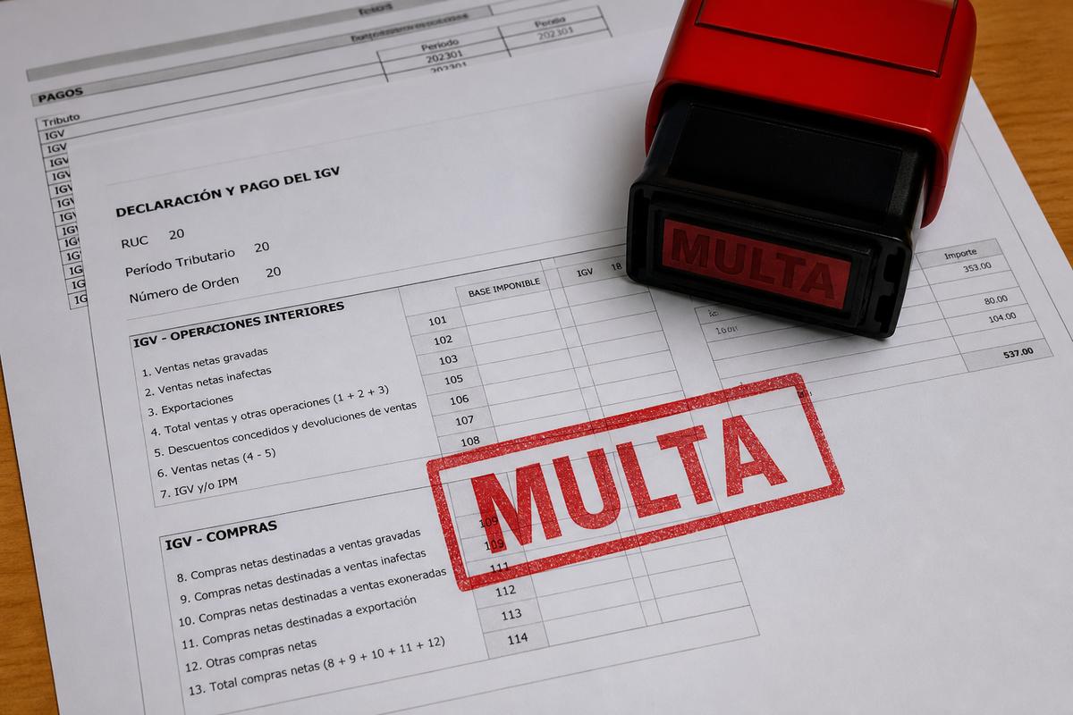Sanciones y multas SUNAT 2026: no declarar IGV o renta y cómo mitigar