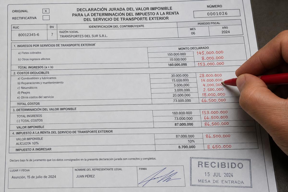 Rectificación de declaración DNIT 2026