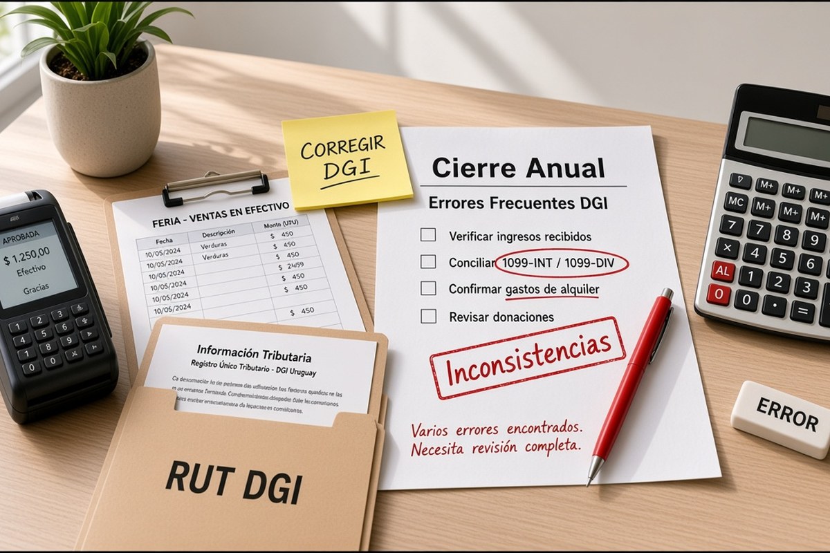 Errores que retrasan el cierre fiscal del año ante la DGI
