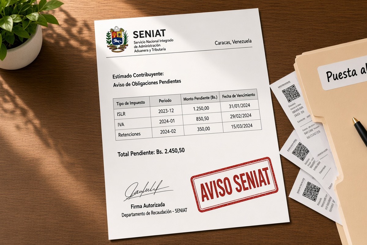 Qué hacer si recibes un aviso o multa del SENIAT por atrasos fiscales